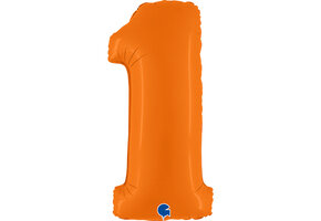 Cijfer Matte Orange 1 - Grabo - 40 inch