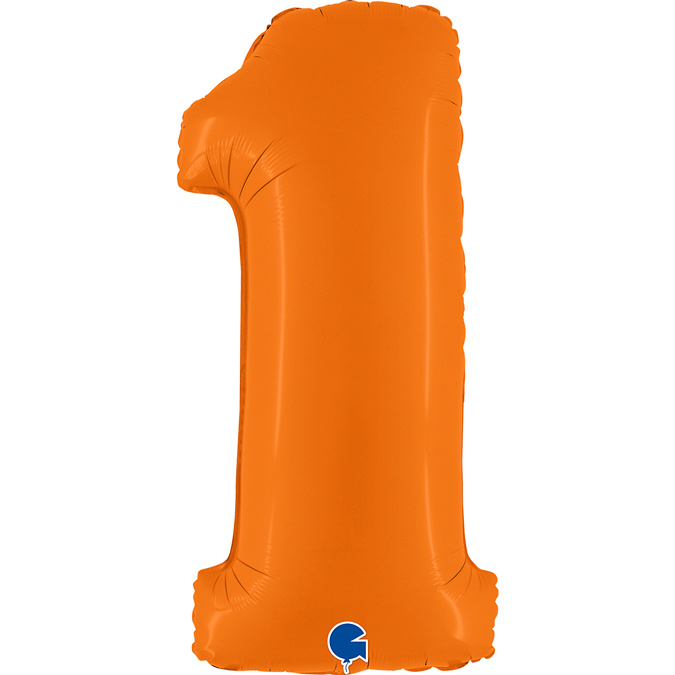 Cijfer Matte Orange 1 - Grabo - 40 inch
