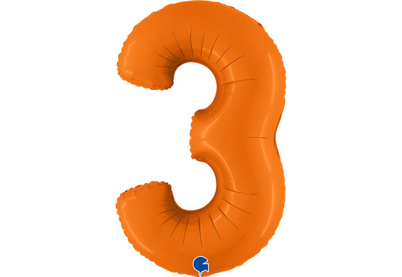 Cijfer Matte Orange 3 - G40"/101cm