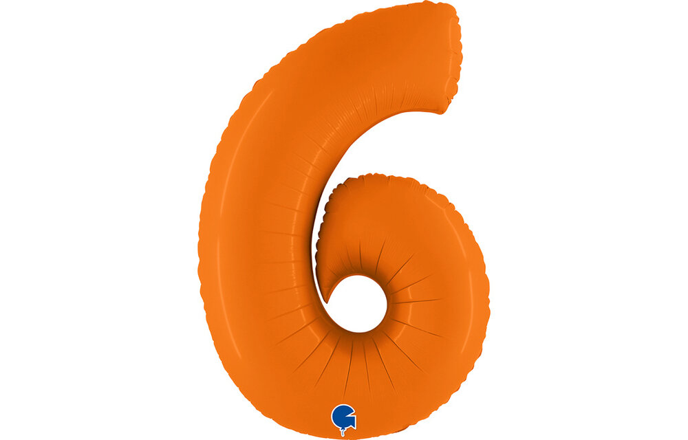 Cijfer Matte Orange 6 - Grabo - 40 inch