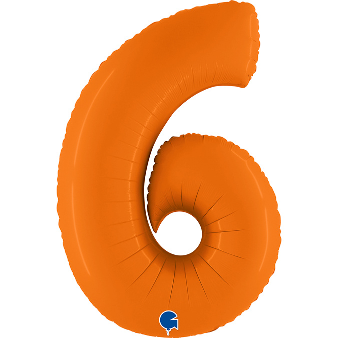 Cijfer Matte Orange 6 - Grabo - 40 inch