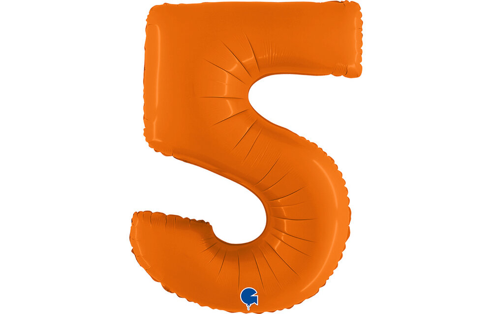 Cijfer Matte Orange 5 - Grabo - 40 inch