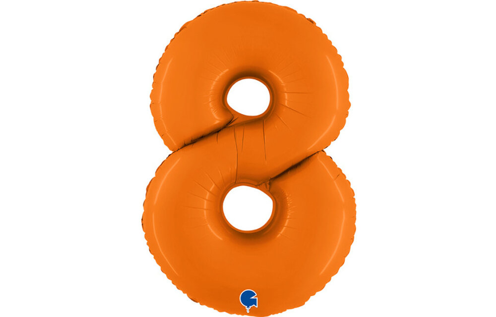 Cijfer Matte Orange 8 - Grabo - 40 inch