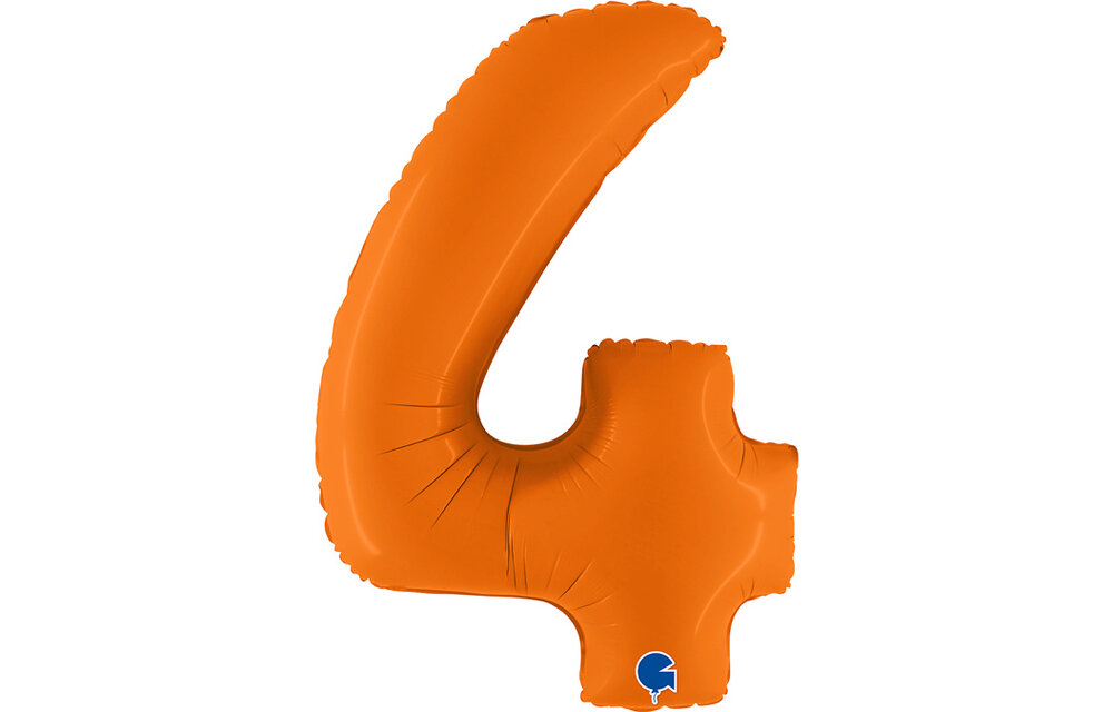 Cijfer Matte Orange 4 - Grabo - 40 inch