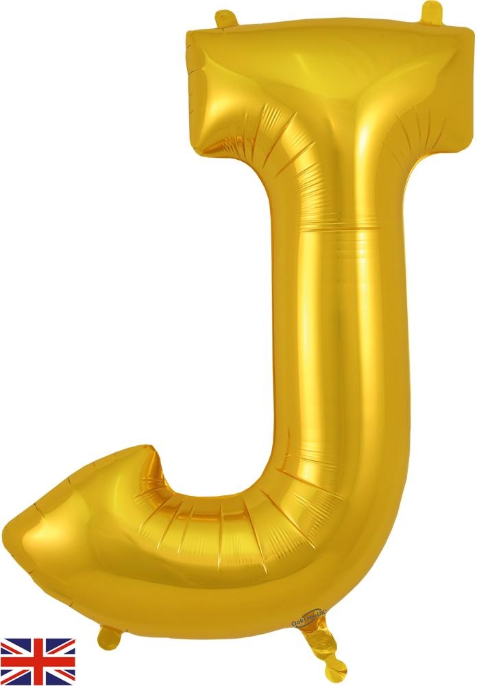 Letter Gold - J - Oaktree 34 inch