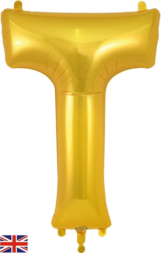 Letter Gold - T - Oaktree 34 inch