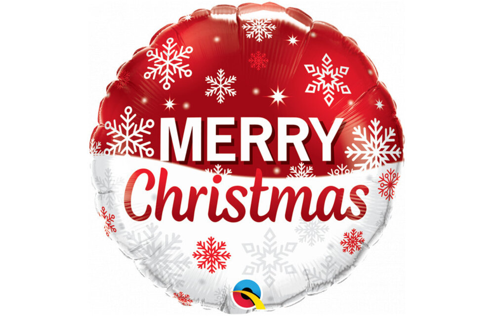 Christmas - Red Snowflakes - 18 inch - Qualatex