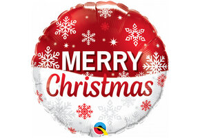 Christmas - Red Snowflakes - 18 inch - Qualatex