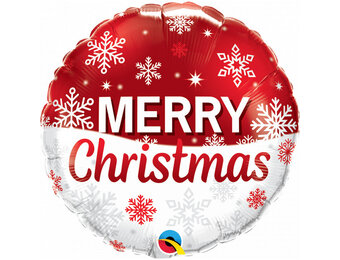 Christmas - Red Snowflakes - Q18"/45cm