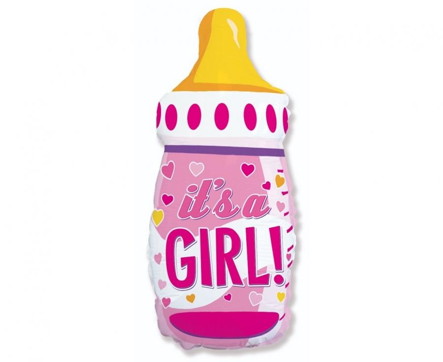 Baby Bottle - Pink - 24 inch - Flex