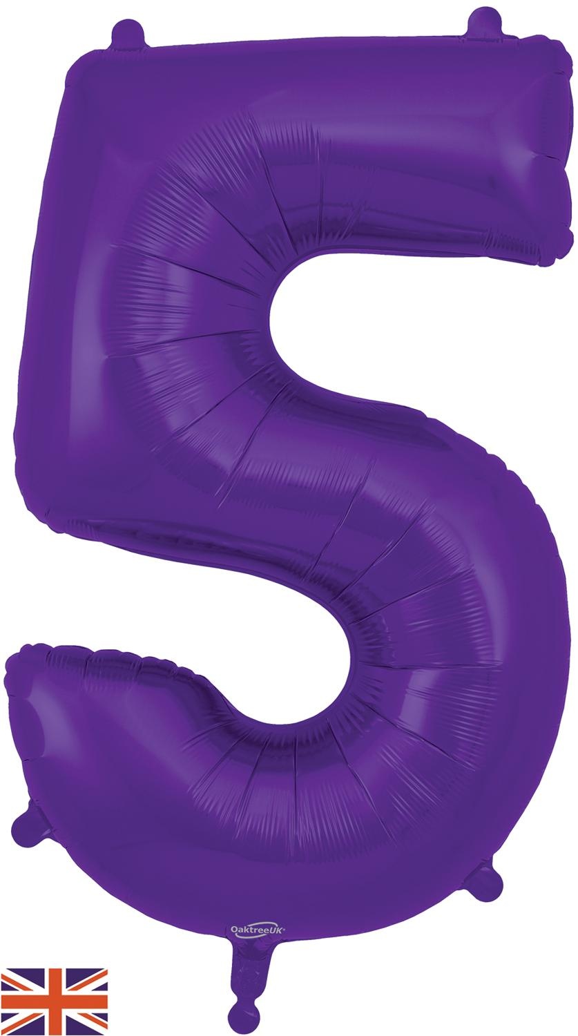Cijfer Purple - 5 - Oaktree - 34 inch
