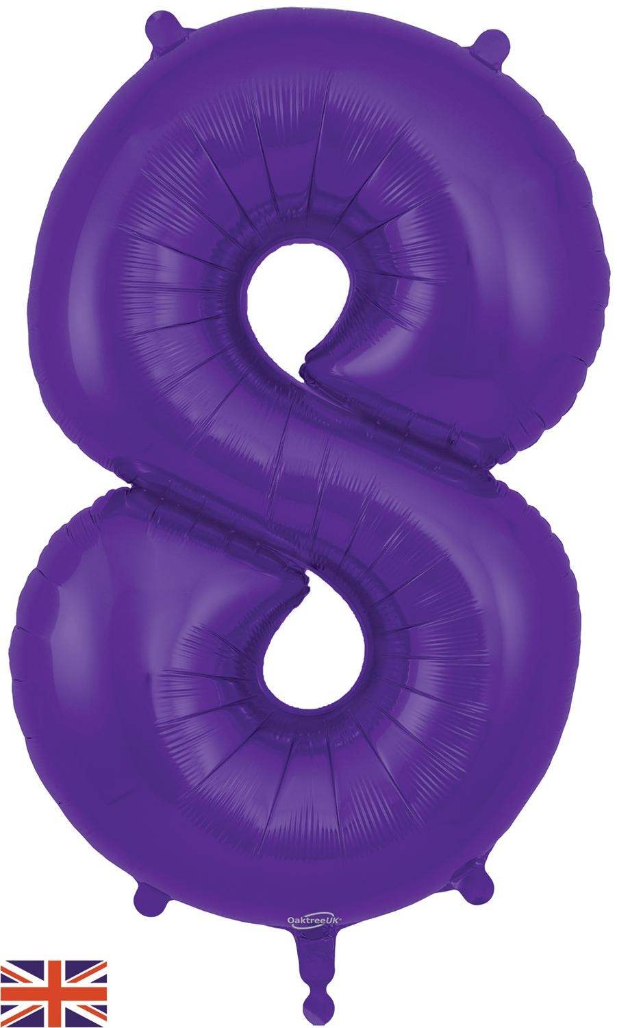 Cijfer Purple - 8 - Oaktree - 34 inch