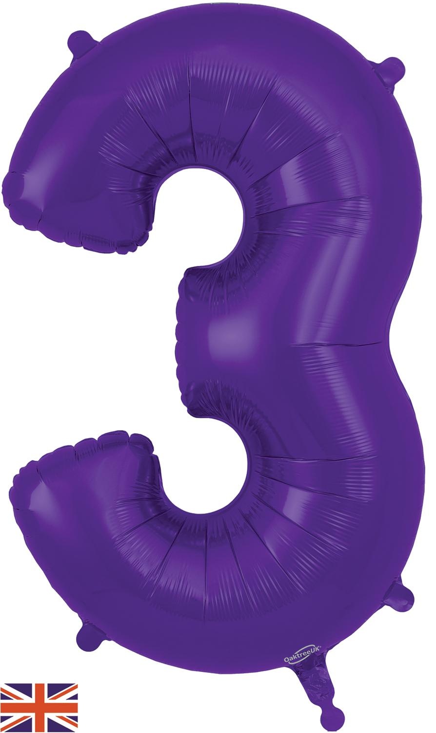 Cijfer Purple - 3 - Oaktree - 34 inch
