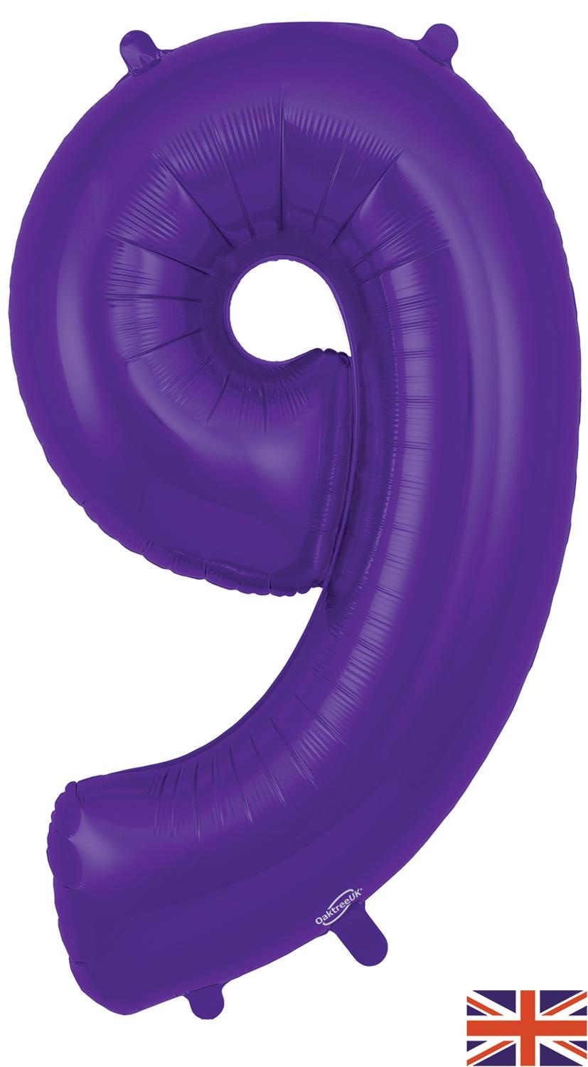 Cijfer Purple - 9 - Oaktree - 34 inch