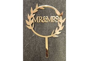 LS - TAART - Spiegel Goud - 17,5x 12,5cm