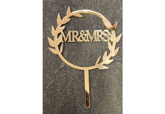 LS - TAARTSTEKER - Spiegel Goud - 17,5x 12,5cm