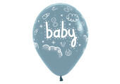 Sempertex 12 inch - Baby - Pastel Dusk Blue 140 - 25 Stuks