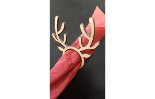 LS - Servetring - Hout - 6 stks op houder