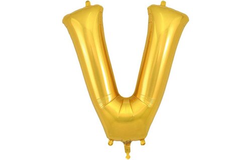 Letter Gold - V - Oaktree 34 inch