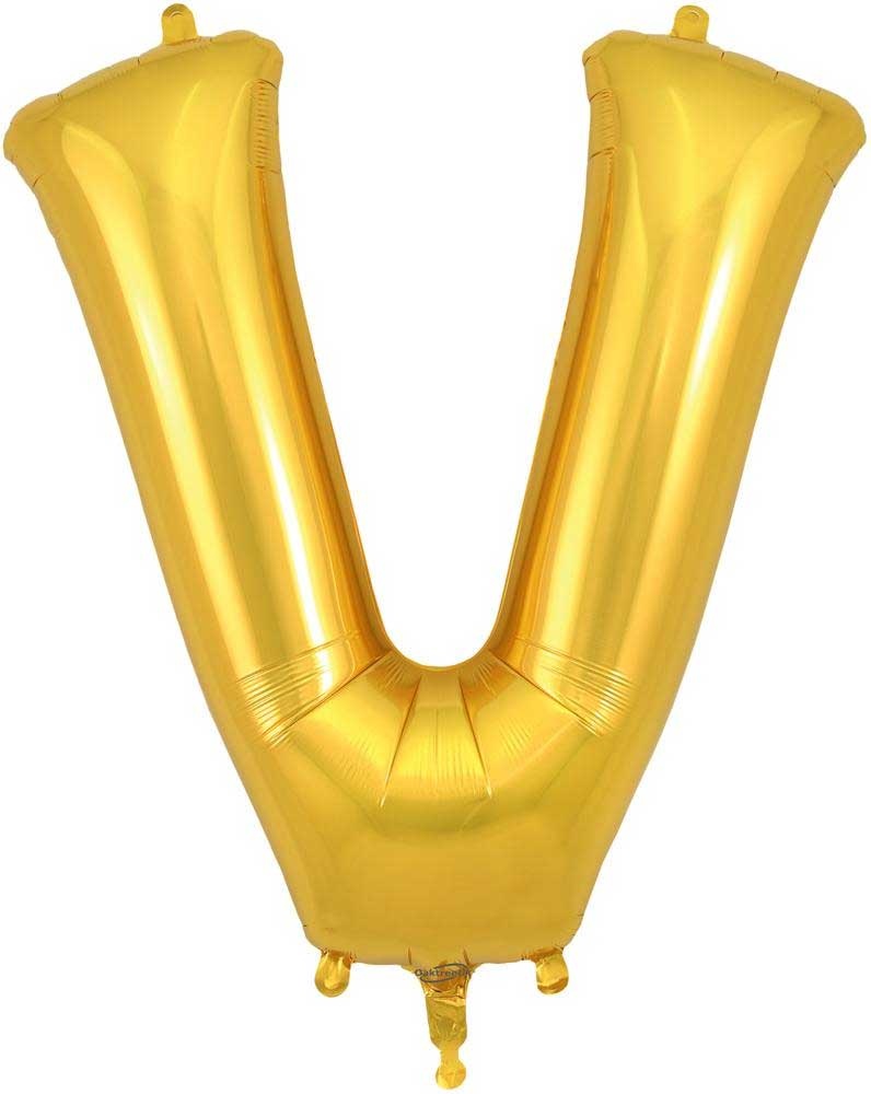Letter Gold - V - Oaktree 34 inch