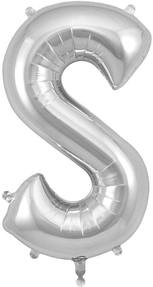 Letter Silver - S - Oaktree  34 inch