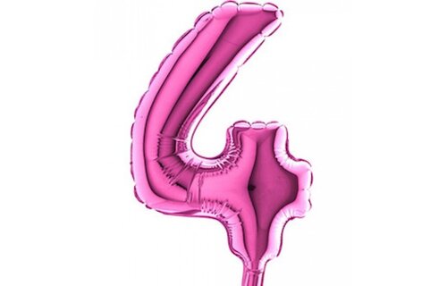 Cijfer MICRO Fuchsia 7" - 4 - 3 stuks