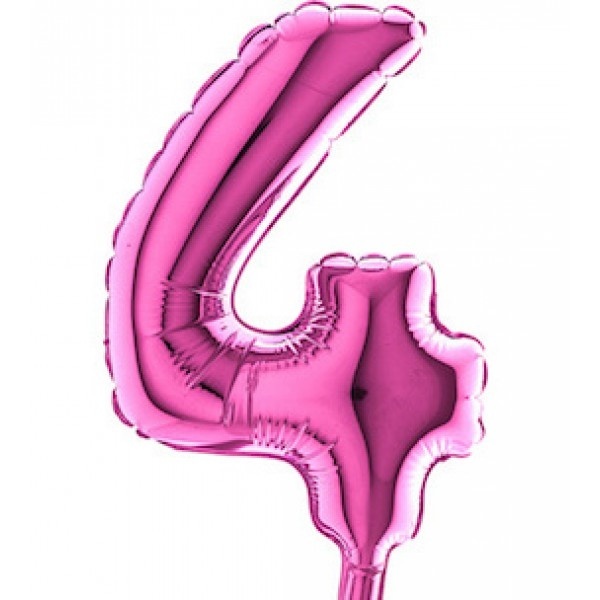Cijfer MICRO Fuchsia 7" - 4 - 3 stuks