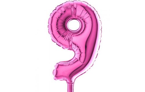 Cijfer MICRO Fuchsia 7 inch - 9 - 3 stuks