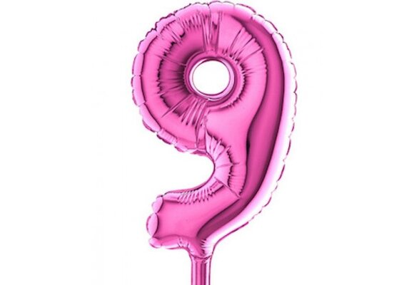 Cijfer MICRO Fuchsia 7 inch - 9 - 3 stuks