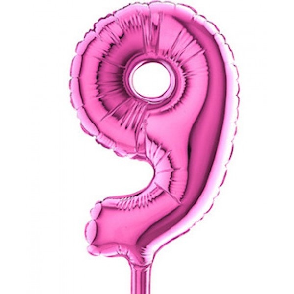 Cijfer MICRO Fuchsia 7 inch - 9 - 3 stuks