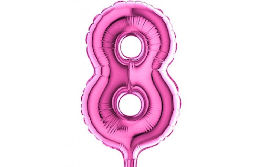 Cijfer MICRO Fuchsia 7 inch - 8 - 2 stuks