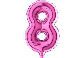 Cijfer MICRO Fuchsia 7 inch - 8 - 2 stuks