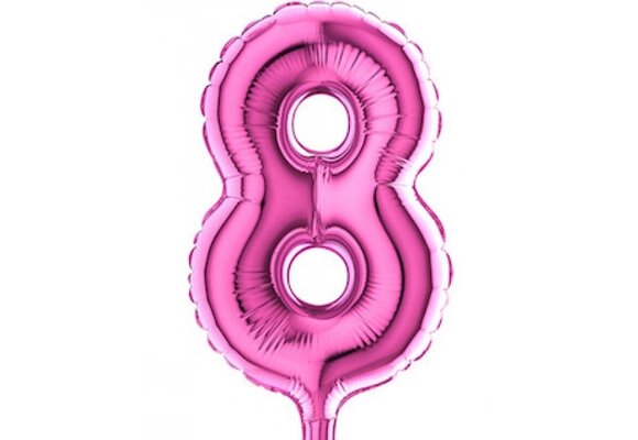 Cijfer MICRO Fuchsia 7 inch - 8 - 2 stuks