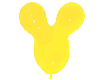 Mouse Head - Yellow - 020 - 25 Stuks