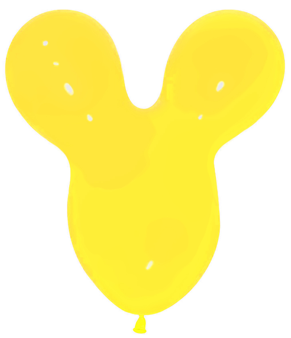 Mouse Head - Yellow - 020 - 25 Stuks