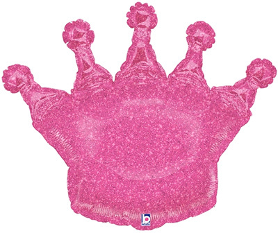 Crown - Glittering Pink - 36 inch - Betallic