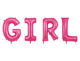 Letter Fuchsia - 34"/86cm - GIRL