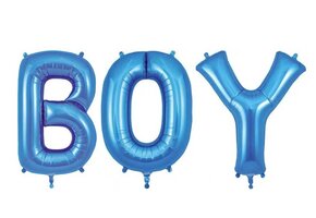 Woord - BOY - Blue - 16"/40cm - zelfsluitend