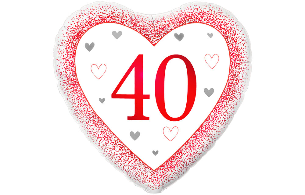 Heart - Number 40 Ruby Red - Oaktree - 18 inch