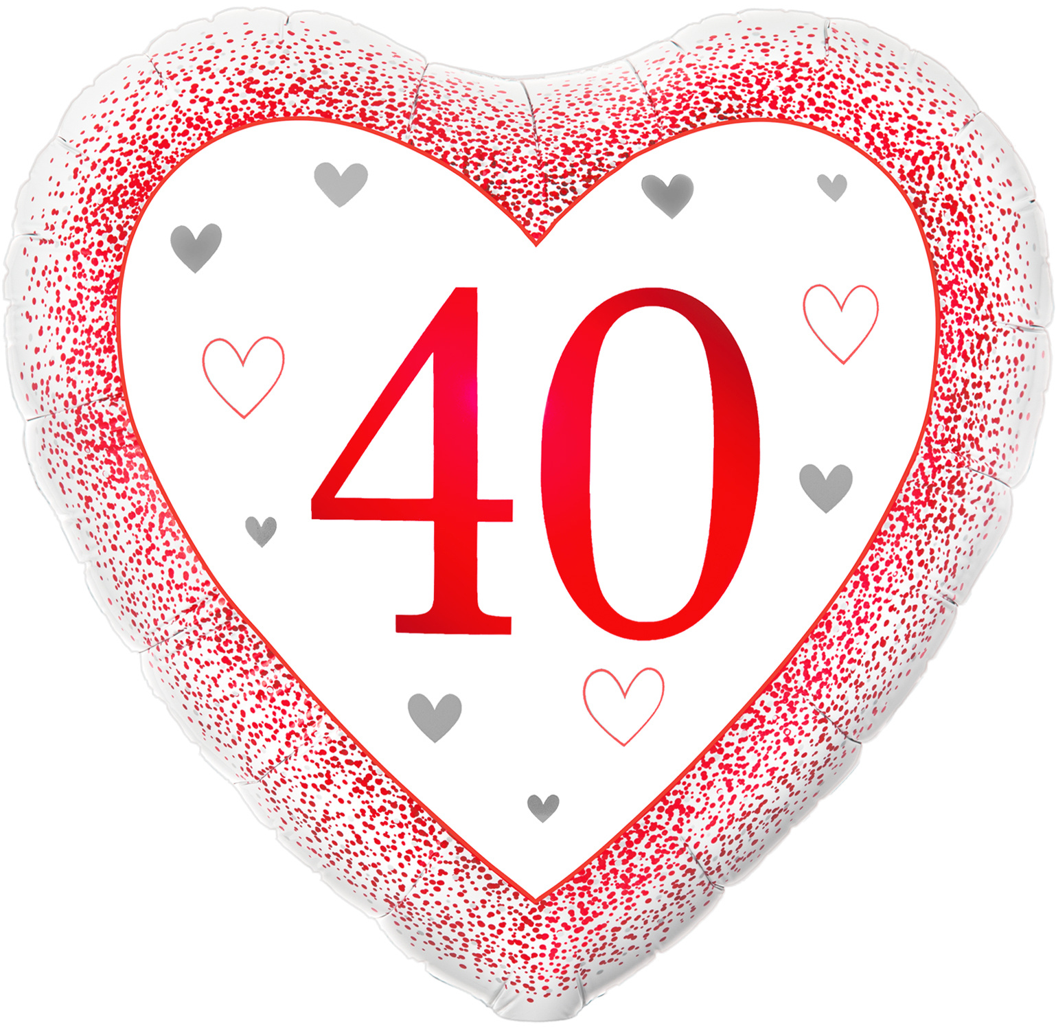 Heart - Number 40 Ruby Red - Oaktree - 18 inch