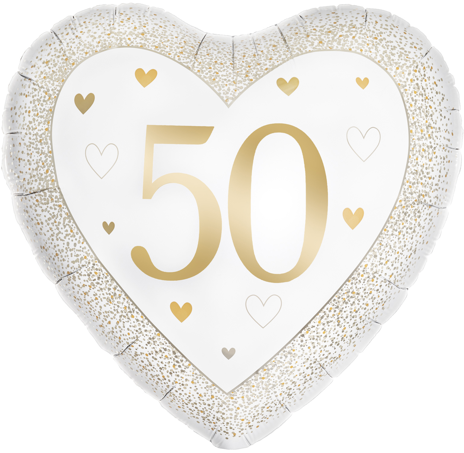 Heart - Number 50 Gold - Oak - 18 inch