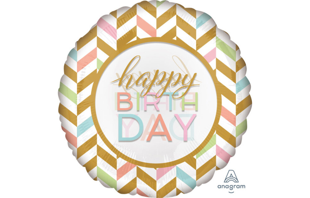 JUMBO - Happy Birthday Pastel - 28 inch - Anagram
