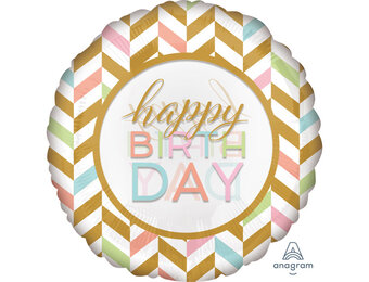 JUMBO - Happy Birthday Chevron- Anagram 71 x 71cm