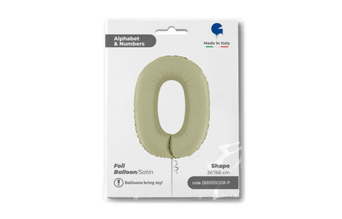 Cijfer Satin Olive Green 0 - 26 inch - Grabo