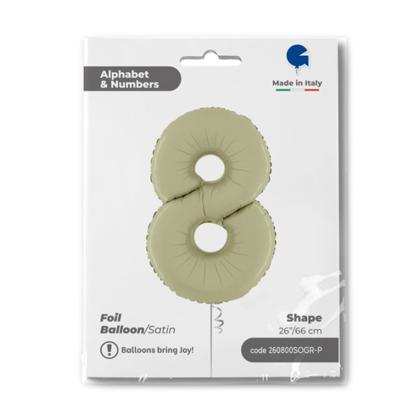 Cijfer Satin Olive Green 8 - 26 inch - Grabo