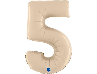 Cijfer Satin Cream 5 - 26 inch - Grabo