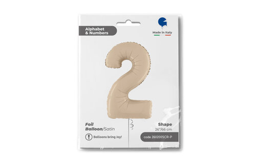 Cijfer Satin Cream 2 - 26 inch - Grabo