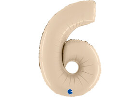 Cijfer Satin Cream 6 - 26 inch - Grabo
