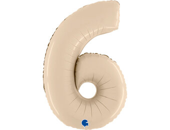 Cijfer Satin Cream 6 - 26 inch - Grabo