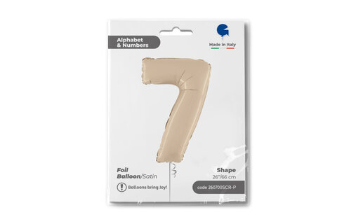 Cijfer Satin Cream 7 - 26 inch - Grabo